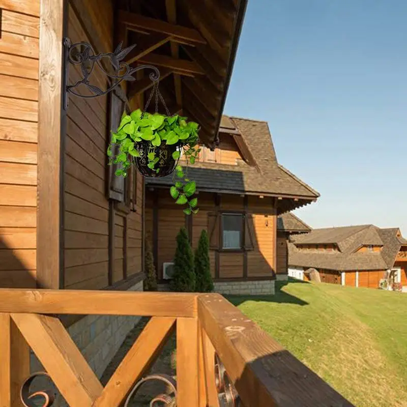 Подвесной крюк для растений Колибри чугунная декоративная корзина цветов