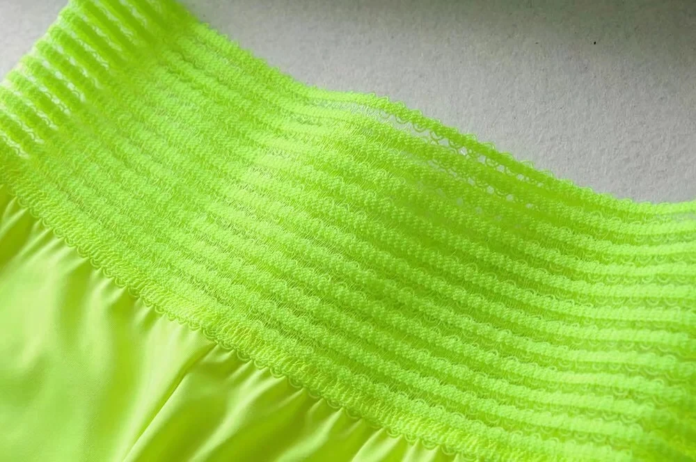 Sexy neon green lace biker shorts womens high waist shorts Streetwear sexy mini short feminino korean summer women shorts