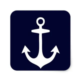 Квадратный стикер 3 8 см темно синий и белый Морской стиль|navy blue|stickers stickersstickers square |