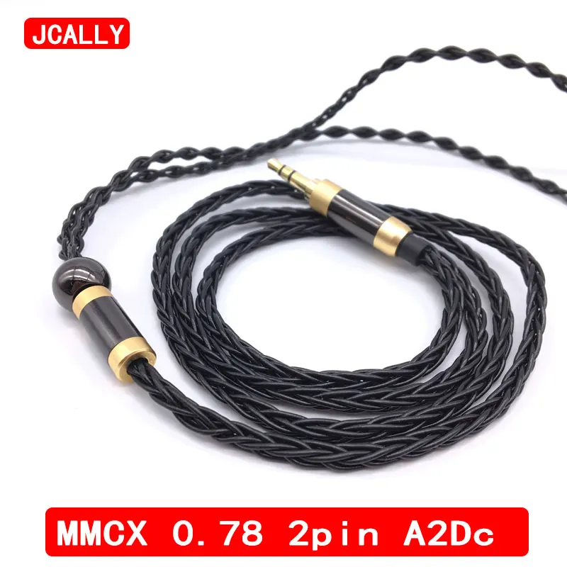 JCALLY 8strands супер прочная леска 200 ядра кабель для наушников MMCX Shure SE215 A2DC Ls50 IE80 Im50 0 78