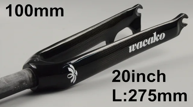 Синий Wacako 14, 16, 18, 20, 22 дюйма, Складывающийся BMX велосипед T700, полностью углеродная вилка из углеродного волокна, передняя вилка для велосипеда, вилка для мотокросса - Цвет: Синий