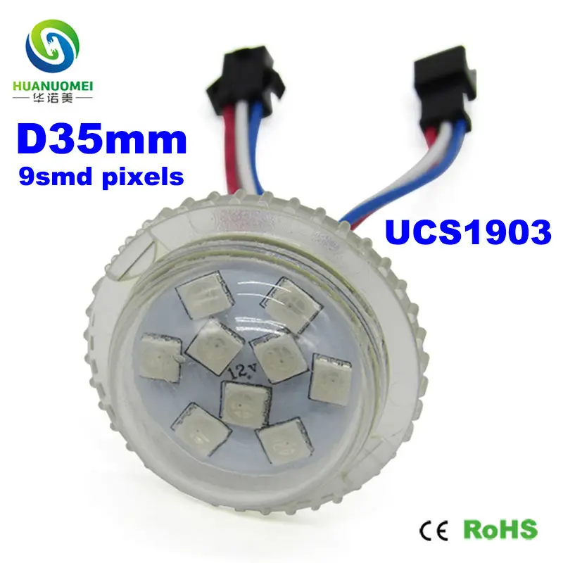 Пиксельная светодиодная rgb подсветильник ка полноцветсветильник 35 мм 9smd ucs1903 5050