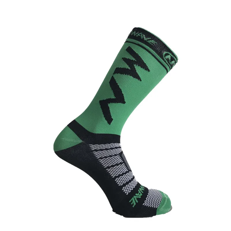 Dark green Спортивные носки для велоспорта на открытом воздухе мужские носки дышащие комфортные Компрессионные носки для велоспорта - Цвет: Dark green
