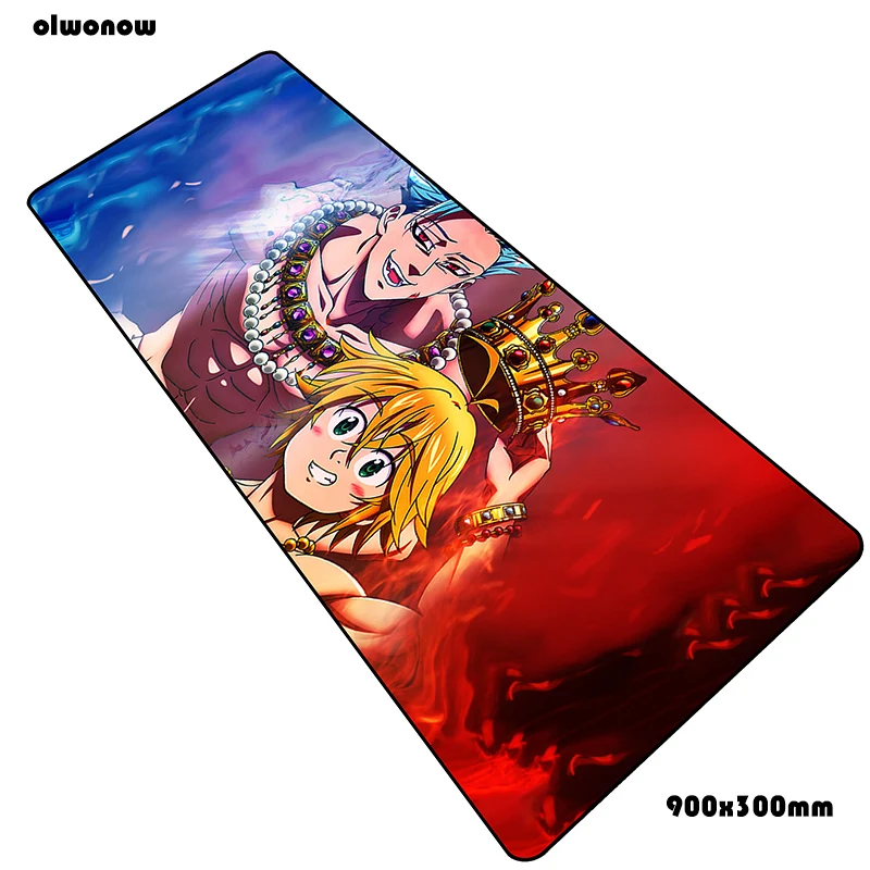 Size 900x300x3mm Семь смертных грехов геймерский коврик для мыши 900x300x3 мм игровой мышь pad толщиной тетрадь pc интимные аксессуары locrkand padmouse Эргономичный коврики - Цвет: Size 900x300x3mm