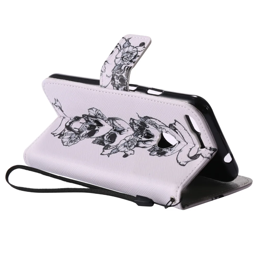 Череп цветочным узором кошелек Подставка держатель Чехол В виде ракушки сумка