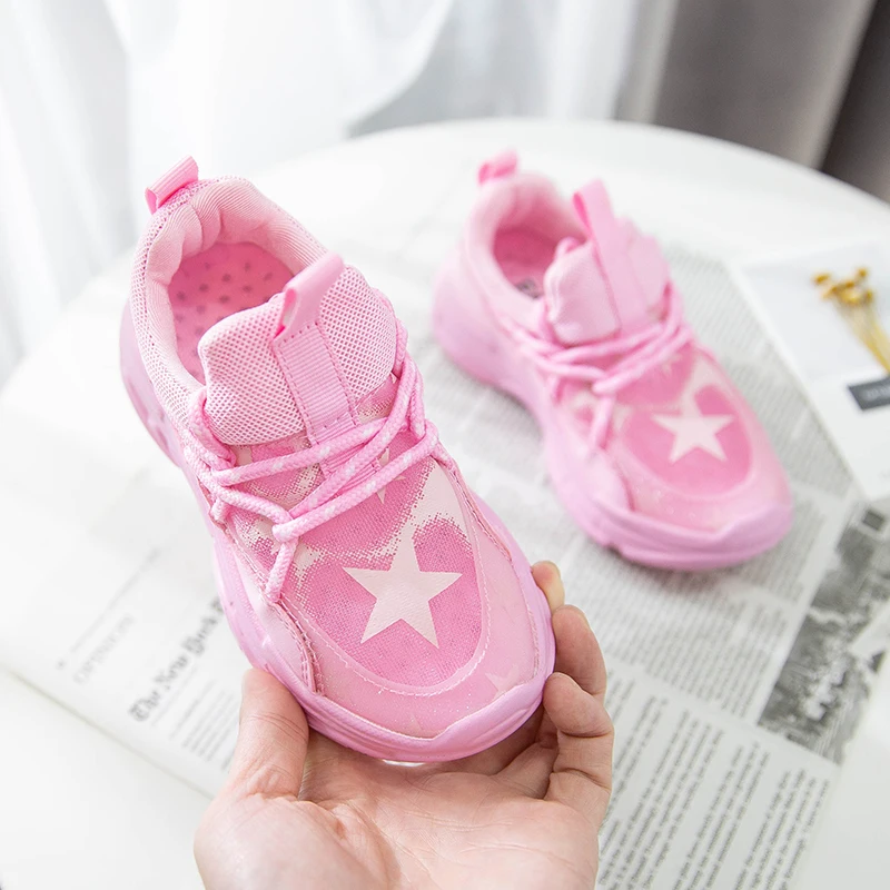 Оригинальные детские кроссовки для бега маленьких мальчиков и девочек сетчатые