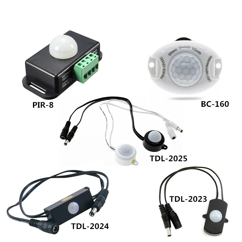 

1pcs Automatic Body Infrared PIR Motion Sensor Switch Human Motion Sensor Detector Switch DC 5V 12V 24V For 5050 3528 Led Strip