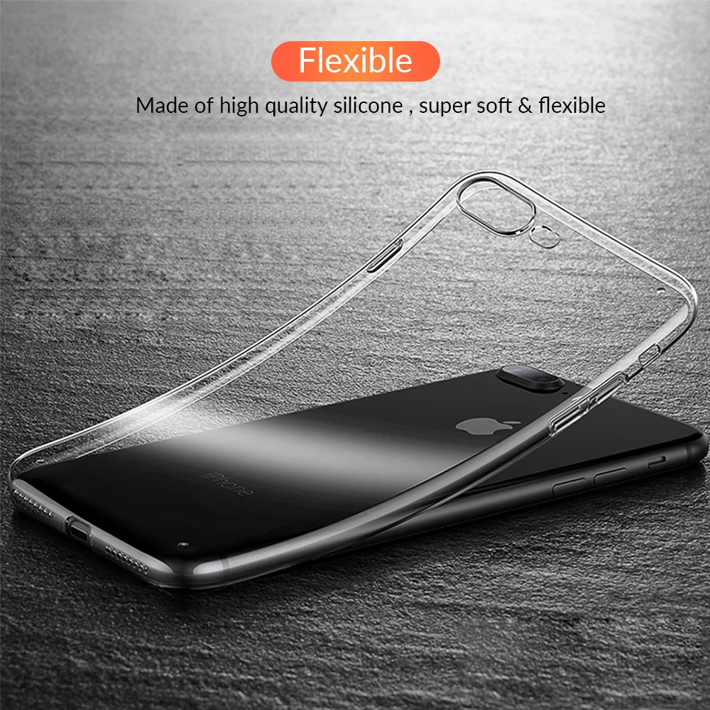 HD Прозрачный чехол для iPhone X XS 11 Pro Max телефона Силиконовый мягкий прозрачный XR 8 7 6 S