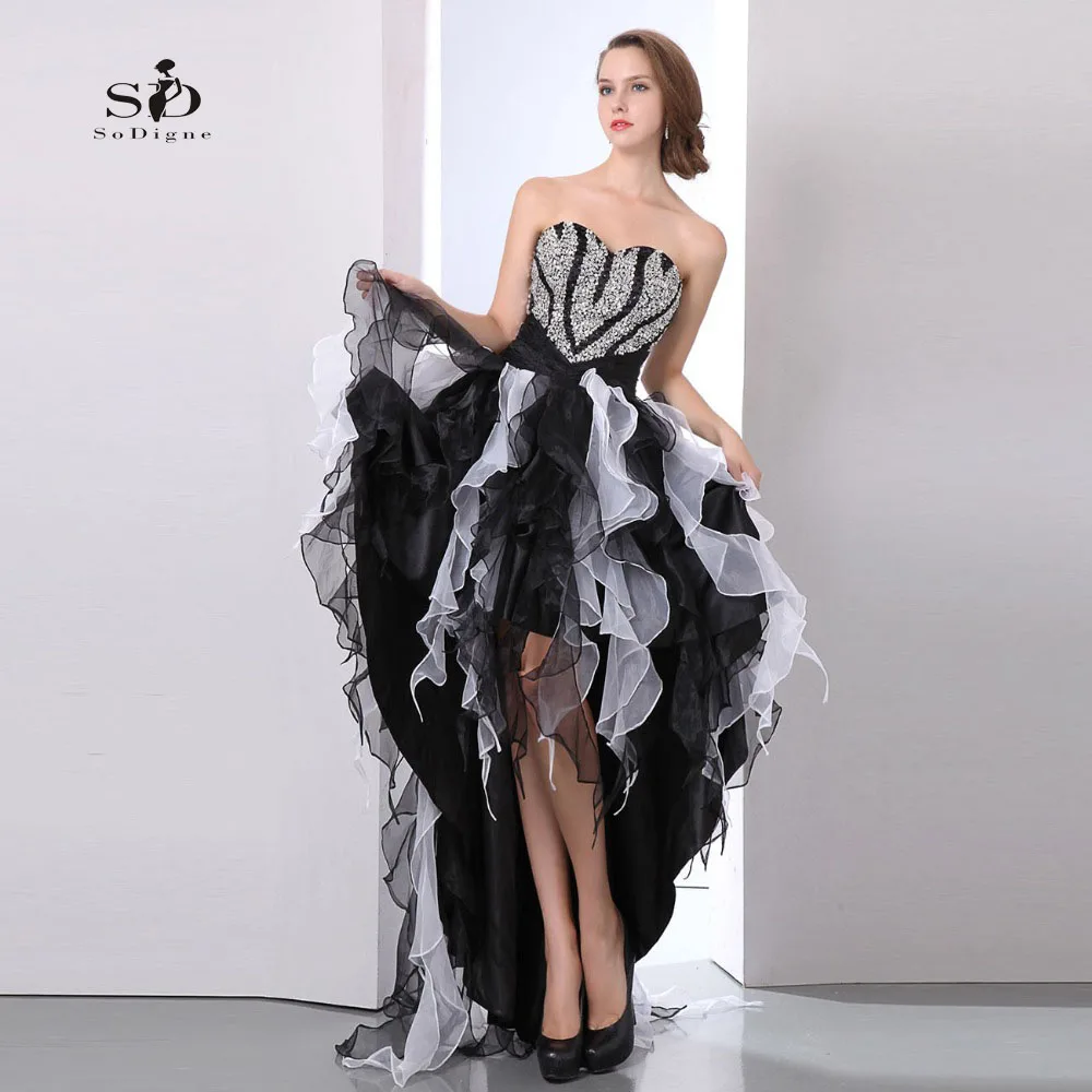 Привет низкие черные Выпускные платья кристаллы сексуальные выпускные на