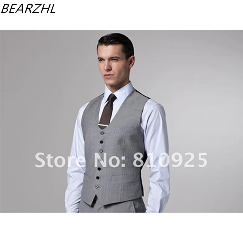 

Custom Made Vest For Wedding Groom Wear 2021 Light Gray Waistcoat
