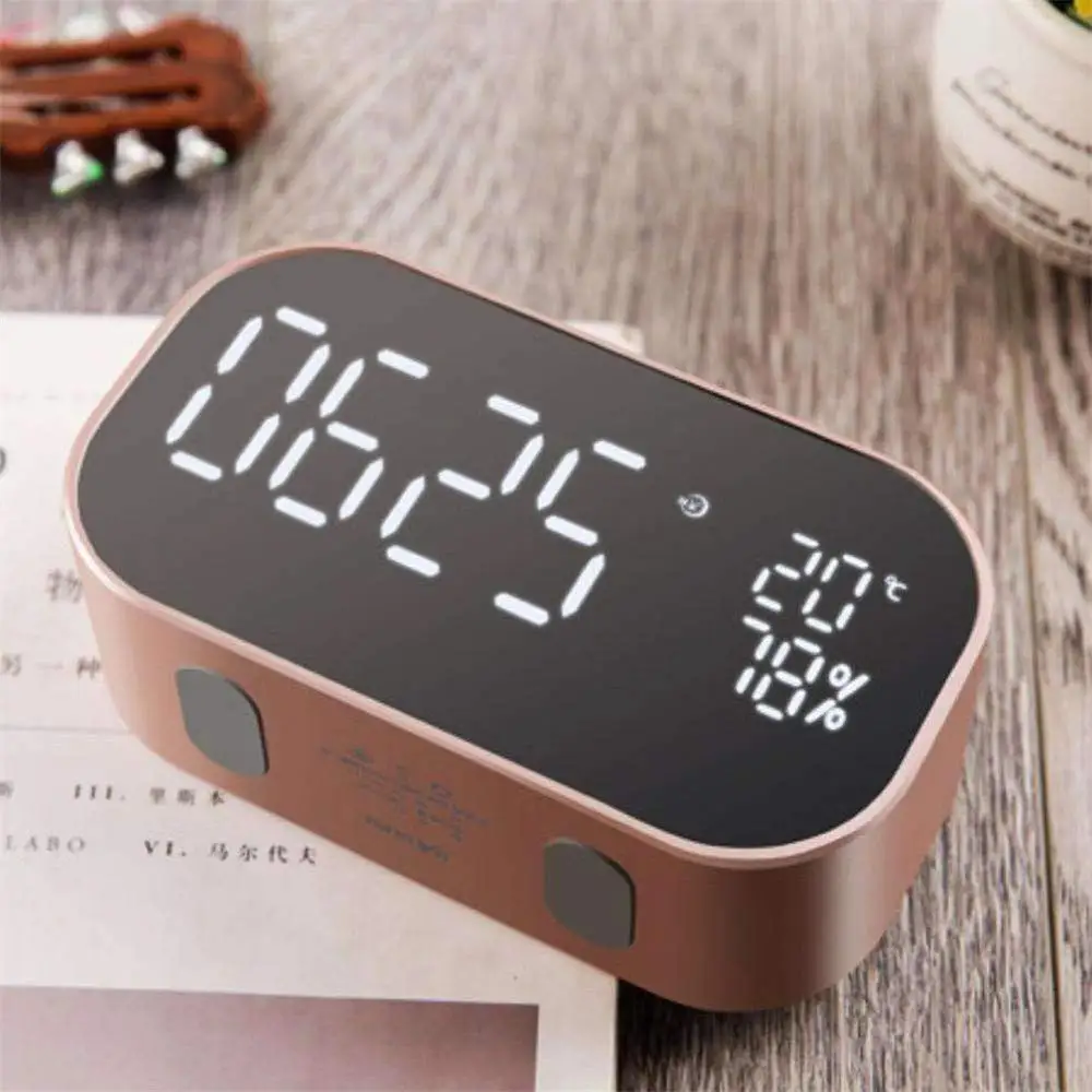 Портативный Bluetooth беспроводной динамик с басами TF карта Аудио будильник ЖКД