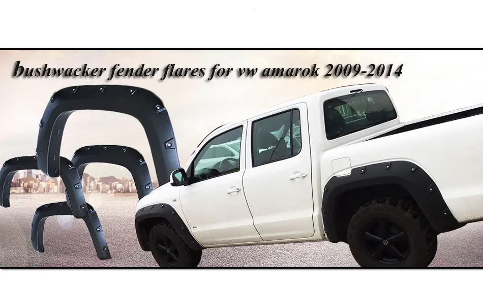 9 дюймов крыло вспышки автомобильные аксессуары черный крыло для Volkswagen Amarok 2009 2010 2011 2012 2013 двойная кабина