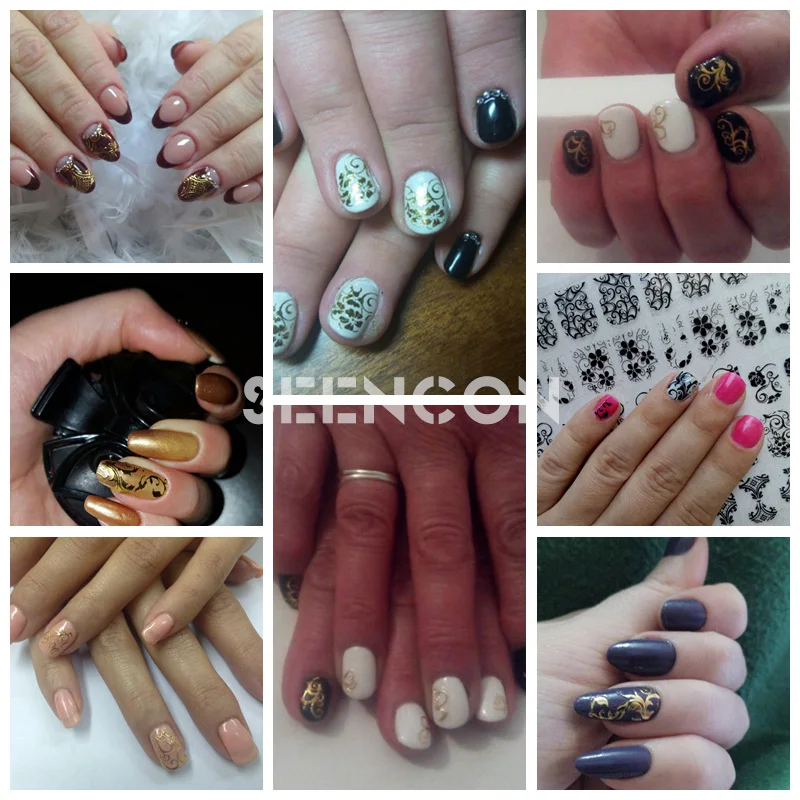 Лидер продаж 108 шт./лист 3d наклейка для французского маникюра железная