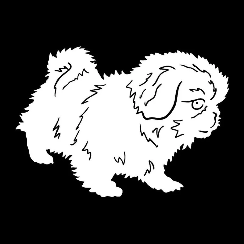 18*12.7CM Pekingese Dog Cute Animal Body Decoration Decal Funny Cartoon Motorcycle Car Sticker C6-0878 | Автомобили и мотоциклы