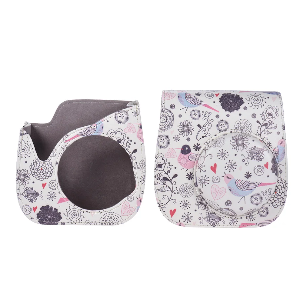 Andoer милый прекрасный ПУ кожаный защитный чехол для камеры с рисунком птицы