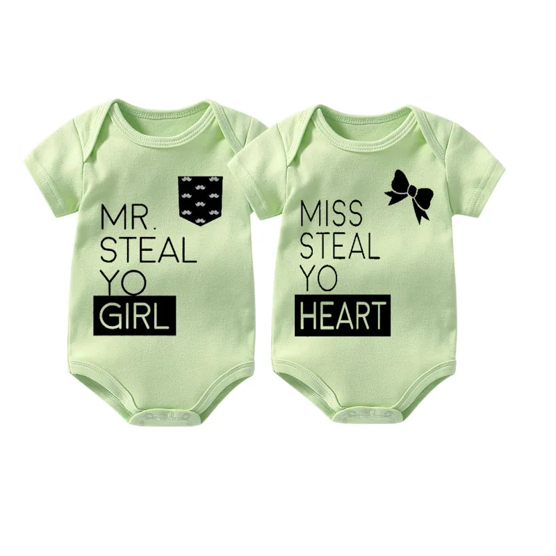 Ysculbutol новый дизайн Модное детское боди с надписью Mr.steal yo girl and Miss steal