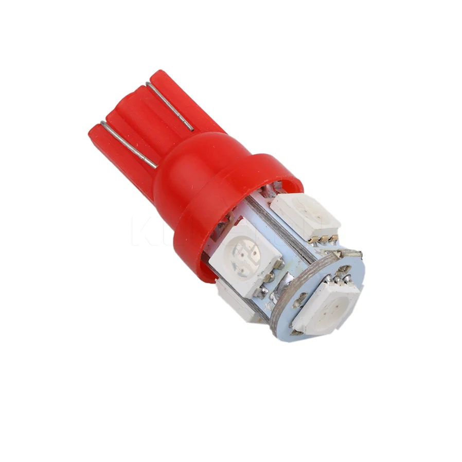 100 шт. T10 5SMD 5050 автомобильный ксеноновый светильник светодиодный 12 в 1 Вт W5W 194 6