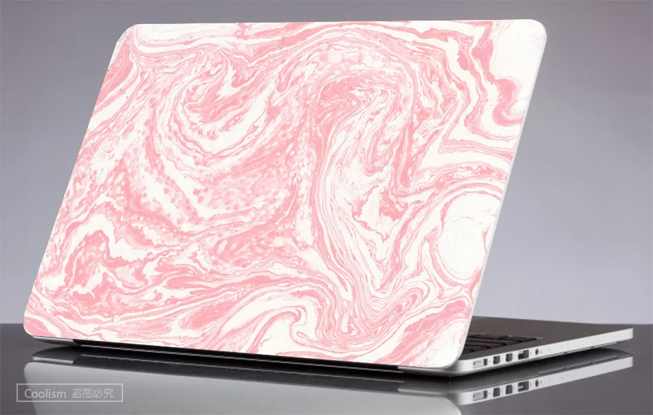 Красная мраморная зернистая Обложка для ноутбука Macbook Pro Air retina Touch Bar 11 12 13 15 дюймов hp Mac Mi hp Dell мраморная Наклейка
