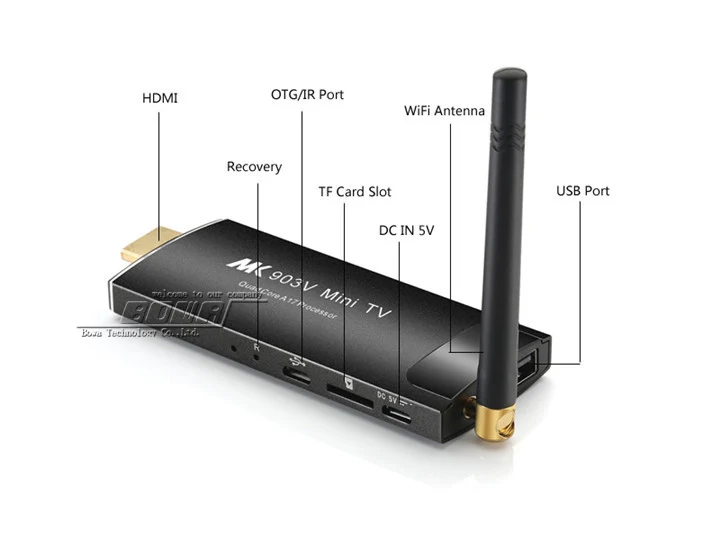 MK903V RK3288 четырехъядерный Cortex A17 Android 7 1 Смарт ТВ приставка Мини ПК Ultra HD 4K HDMI WiFi BDMV ISO