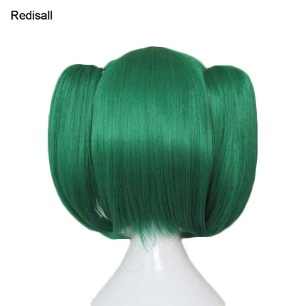 Macross F RANKA зеленый парик косплей основной конский хвост клипсы Хэллоуин Взрослые
