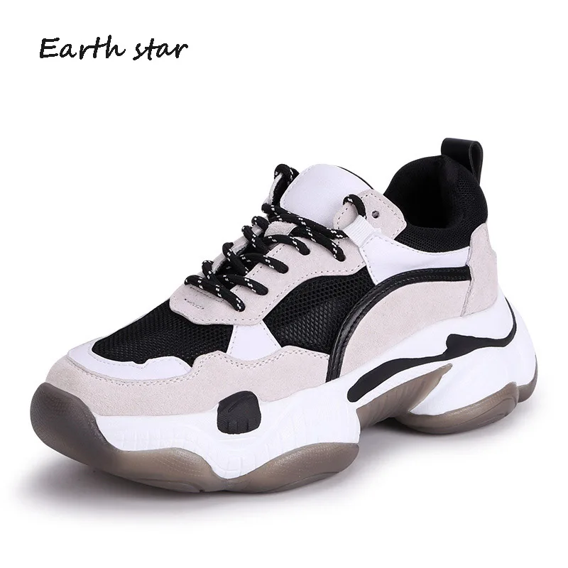 Повседневная обувь Женские массивные кроссовки на платформе zapatos de mujer Сезон