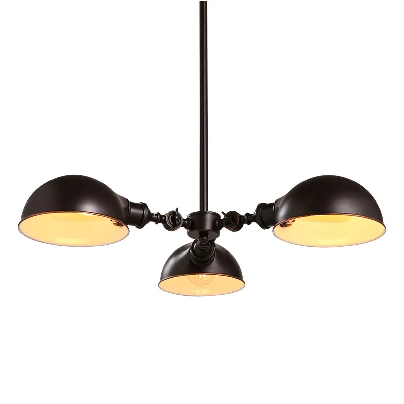

American Retro Rotatable Led Pendant Chandeliers Simple Metal Dining Room Led Chandelier Lighting Bedroom Led Hanging Lights
