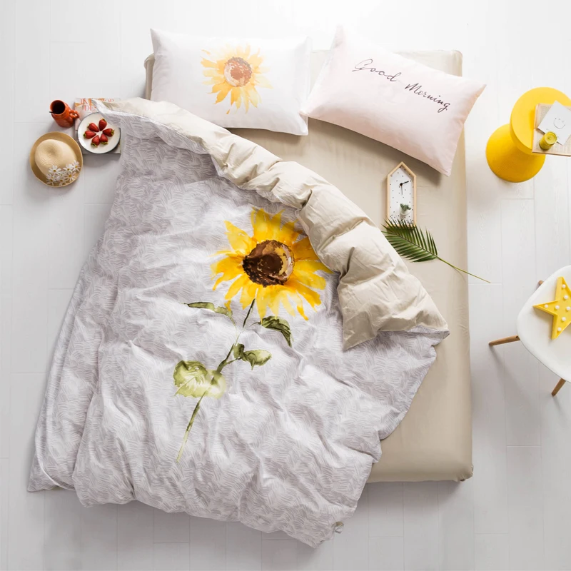 4 шт. Комплект постельного белья с принтом фламинго 100% хлопок|bedding set|designer bedding setsbed