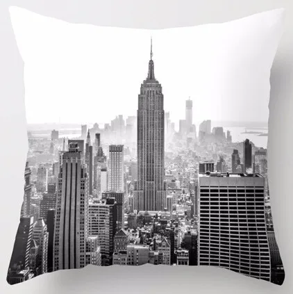 

Hot Selling Brand New Arrival New York City Buildings Zippered Square Throw Pillowcase Zippered Pillow Sham Unique Amazing Gift