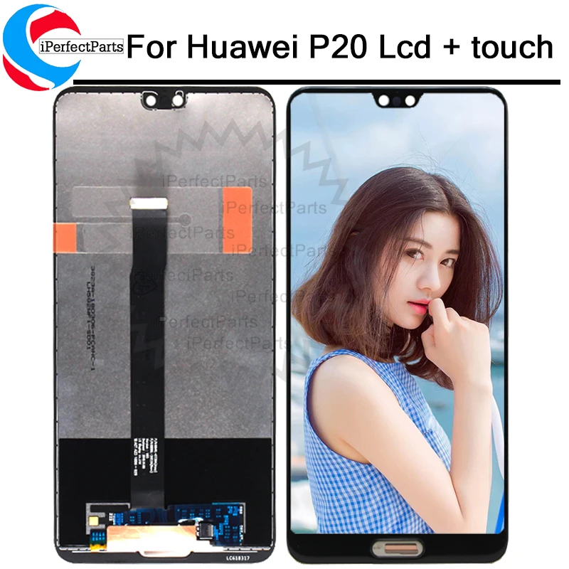 Для Huawei P20 ЖК дисплей + сенсорный экран дигитайзер в сборе Замена для EML L09 L22 L29 AL00 LCD