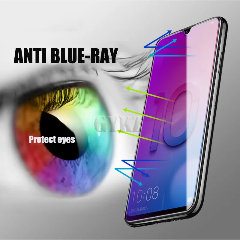 Закаленное стекло на весь экран для HUAWEI Honor 10 lite 2 шт. защитное Anti Blu ray Huawei
