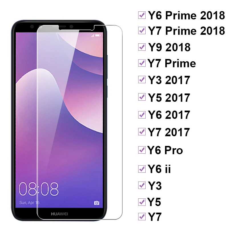 Стекло для Huawei Y6 Prime 2018 Y9 защитное стекло Y 3 5 6 7 2017 huavei Y6ii pro закаленное 9h|Защитные