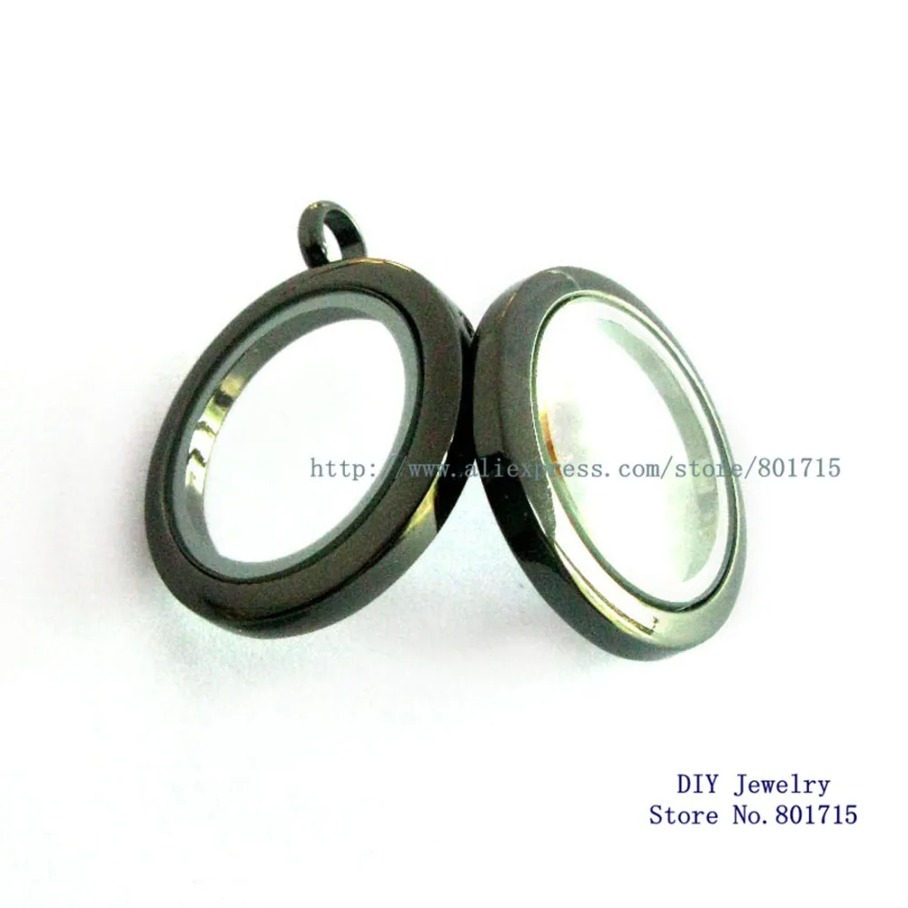 Черный пистолет Магнитная Нержавеющая Сталь 25 мм стеклянный Простой Круглый