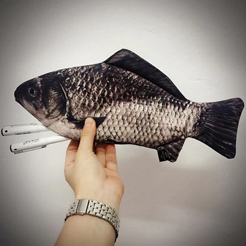 Женский кошелек с отделением для монет и ручкой органайзер в форме рыбы