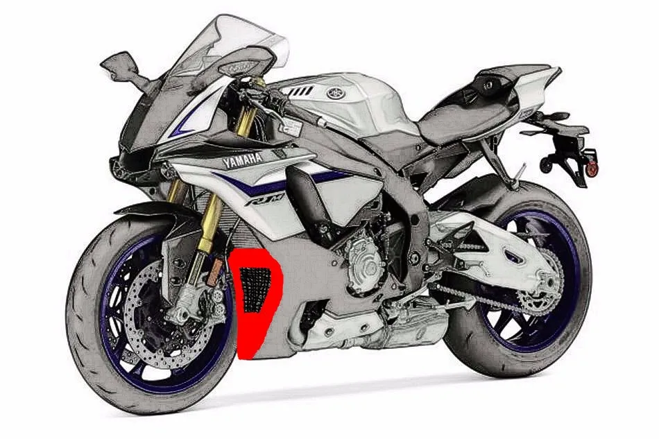 V-Панель для Yamaha R1- полностью из углеродного волокна, твил