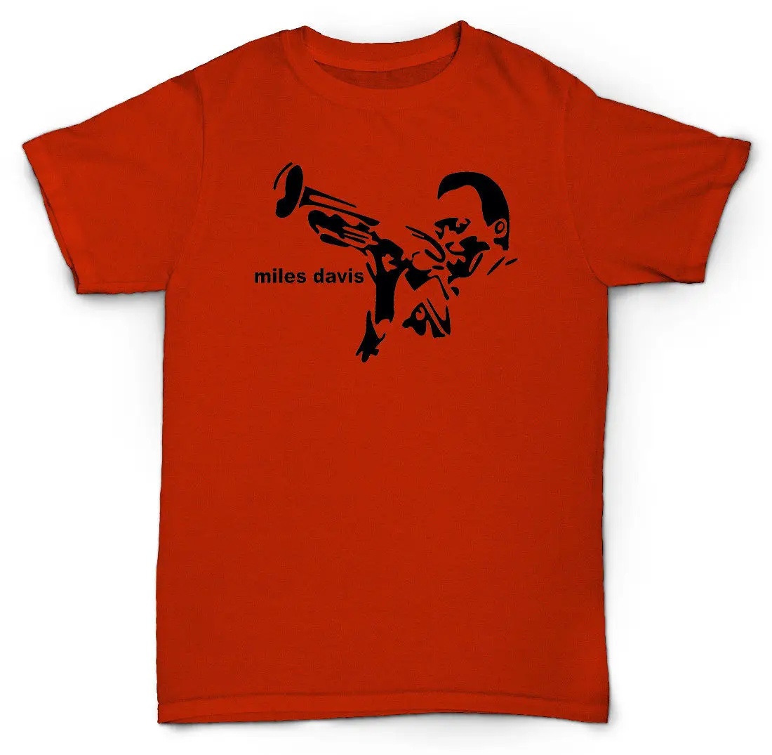 Модные Футболки Человек С Коротким Рукавом Тонкий Футболка 2017 Лето МАЙЛЗ ДЭВИС