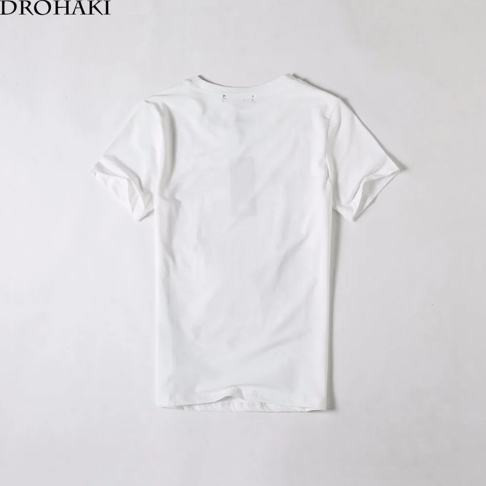 Drohaki Harajuku Новый Для женщин Топы корректирующие хлопок O Средства ухода за кожей