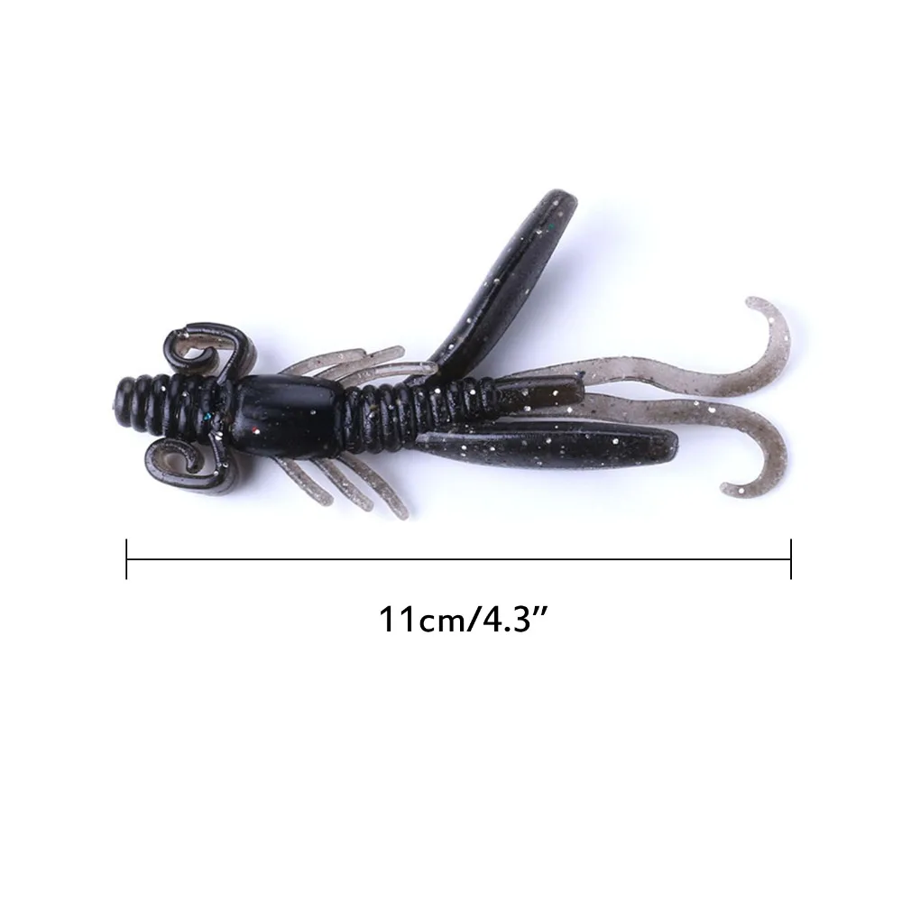 

5pcs 9cm-12g Simulation Prawn Soft Shrimp Floating Shaped Worn Fake lure Hook Isca Fishing Lure Artificial Bait