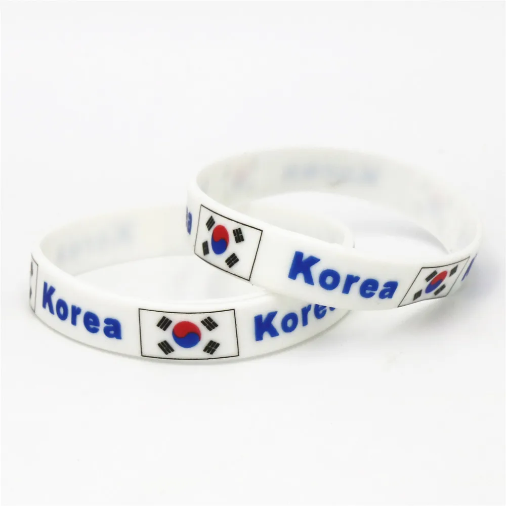 1 шт. Корея Футбол спортивный силиконовый наручный браслет Национальный флаг