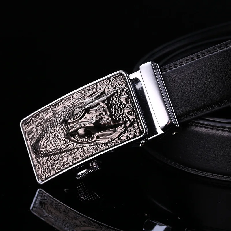 Ремень с пряжкой мужской Модный деловой ремень из искусственной кожи