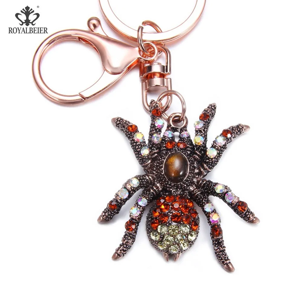 Брелки ROYALBEIER в виде паука с кристаллами брелки цепочки держатель сумка для