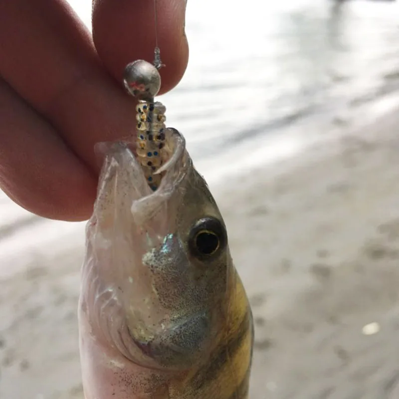 15 шт./пакет Afishlure один Мягкая приманка с хвостом 38 мм 0,36 г корня Рыбалка мягкая искусственная приманка воблер Пластик червяк личинка приманки небольшой приманки