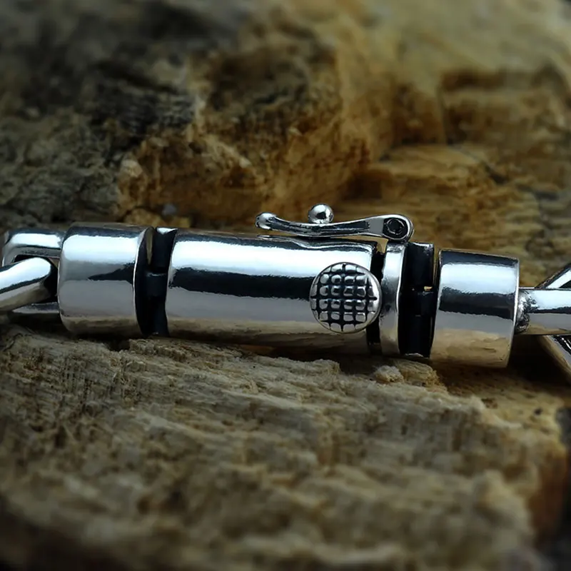 Браслет из чистого серебра 925 пробы шириной 6 мм/8 мм Классическая цепочка