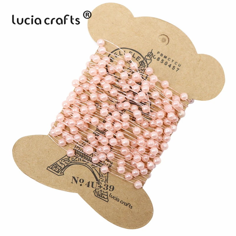 Распродажа! Lucia crafts 4 мм круглые бусы цепочка из искусственного жемчуга гирлянда