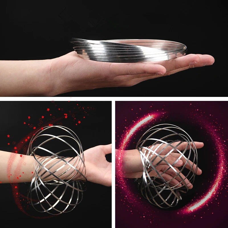 

The Original Toroflux Torofluxus Flowtoys Flow Ring Toys Kinetic Spring Toy Holographic Moving Creates Ring outdoor toy