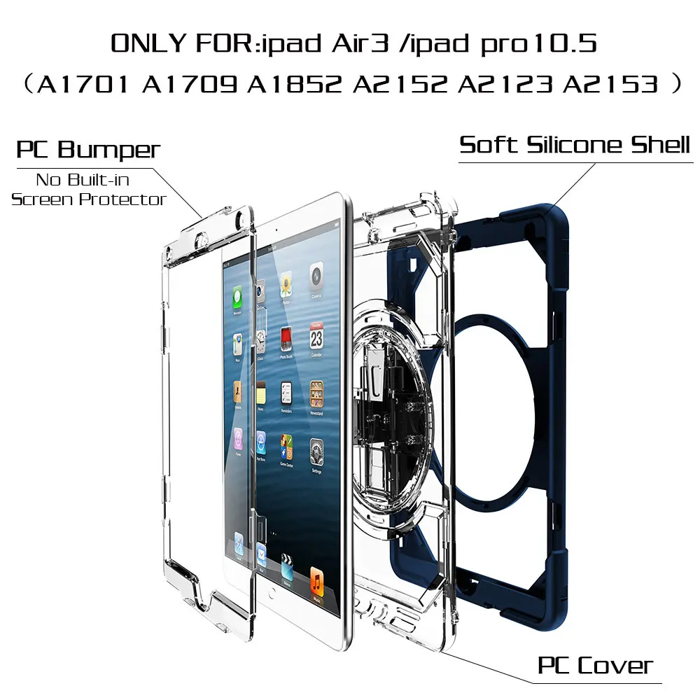 Для iPad Air 3 2019 чехол с держателем карандаша Pro 10 5 дюймов прочный Чехол вращающаяся
