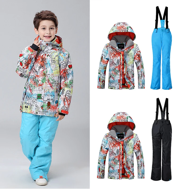 Gsou Snow Минус 30 Градусов Дети Верхняя Одежда Теплое Пальто Спортивный Лыжный
