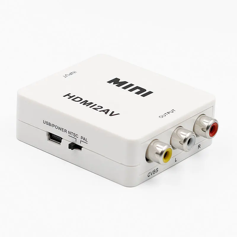 HD 1080P HDMI в AV/RCA CVBS адаптер мини HDMI2AV видео конвертер коробка для HD ТВ PS3 компьютер PC VCR NTSC