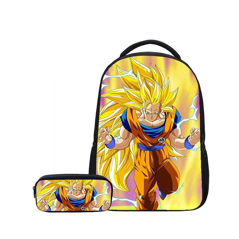 VEEVANV модные детские аниме рюкзаки Прохладный Dragon Ball комплект из 2 предметов супер характер Сон Гоку Вегета печати школьные сумки для мальчиков