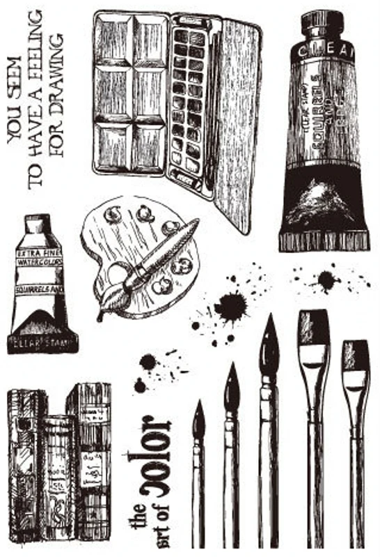 Контейнер для мытья кистей ручка прозрачный чистый силикон штамп/печать DIY