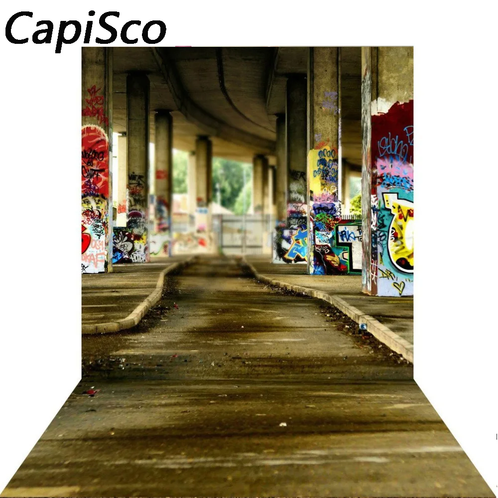 Capisco виниловая ткань принт фотографический фон граффити улица дорога фотография фон для детей модель Фотостудия
